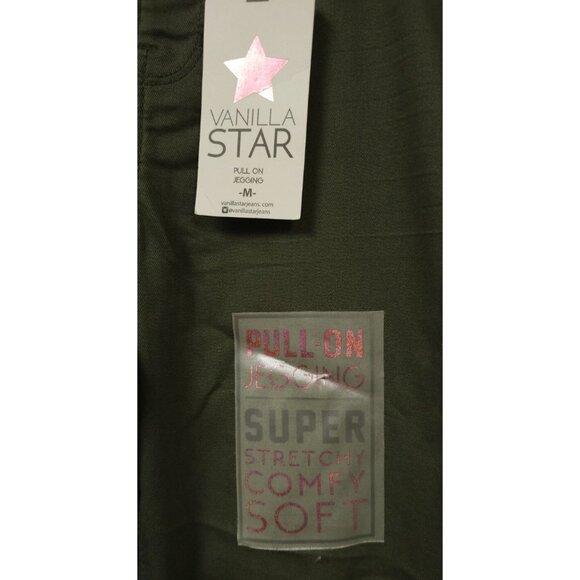 Vanilla Star Womens Teen Medium Army Green Pullon Mid Rise Jegging Pants 28.5x28 - Picture 6 of 11